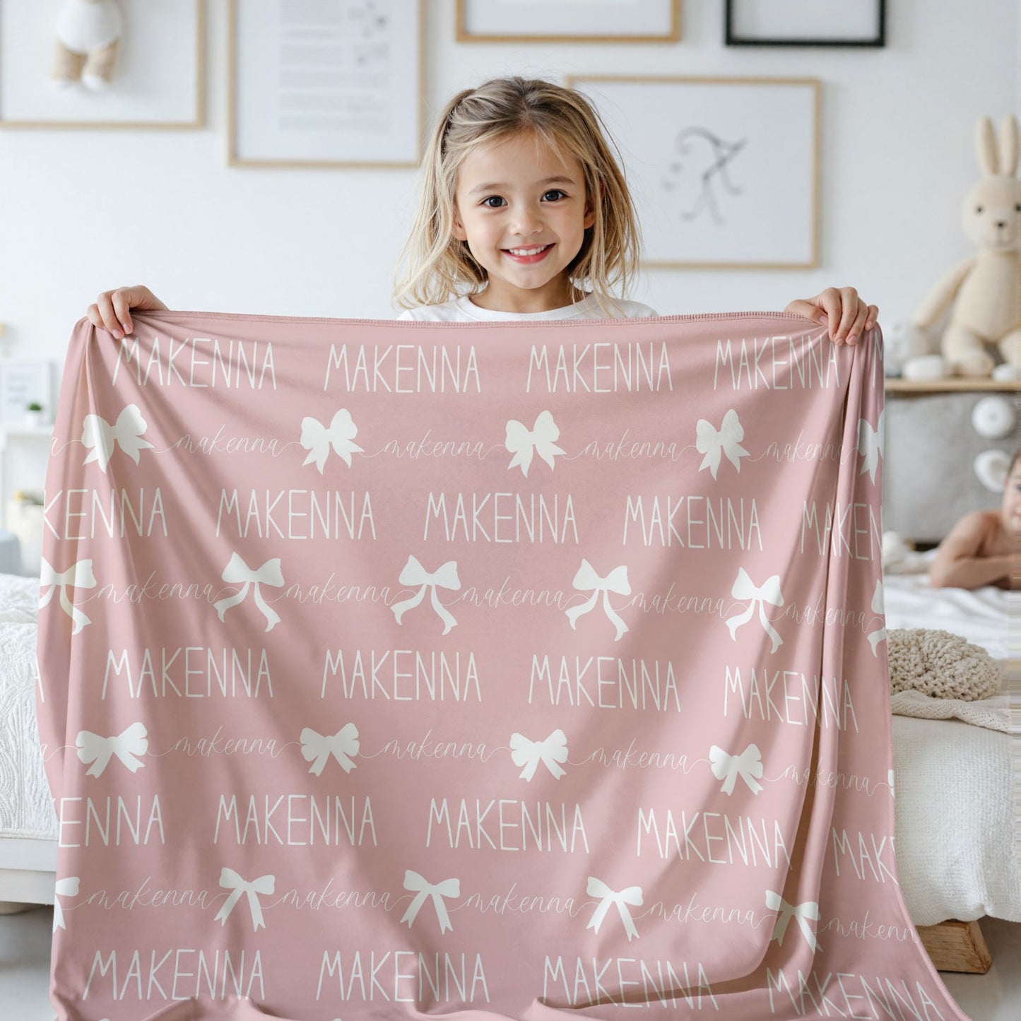 Name Bow Blanket