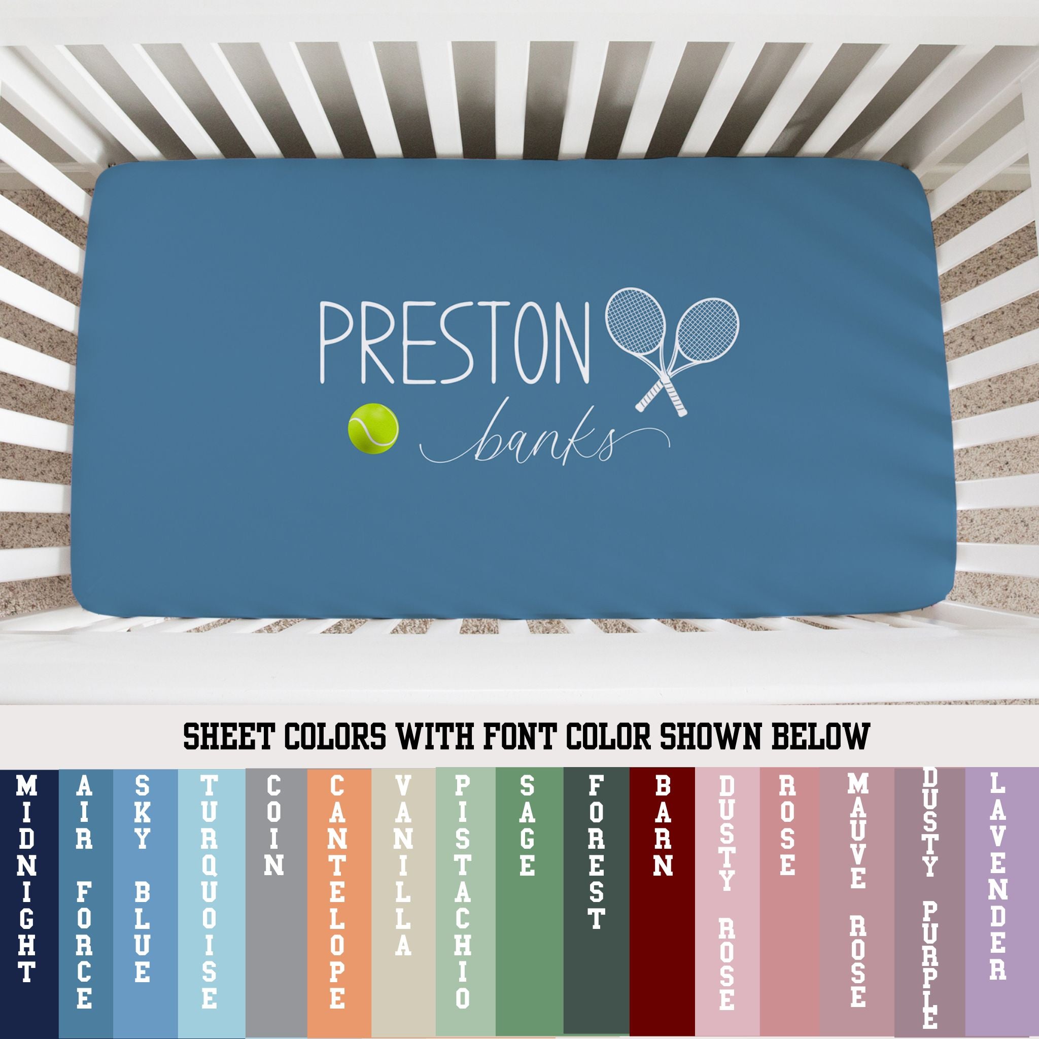 Tennis Crib Sheet