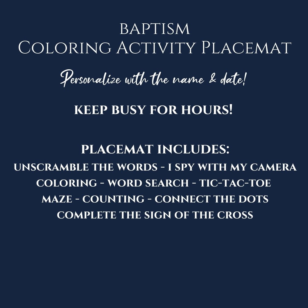 Baptism Placemat - Twinklette™
