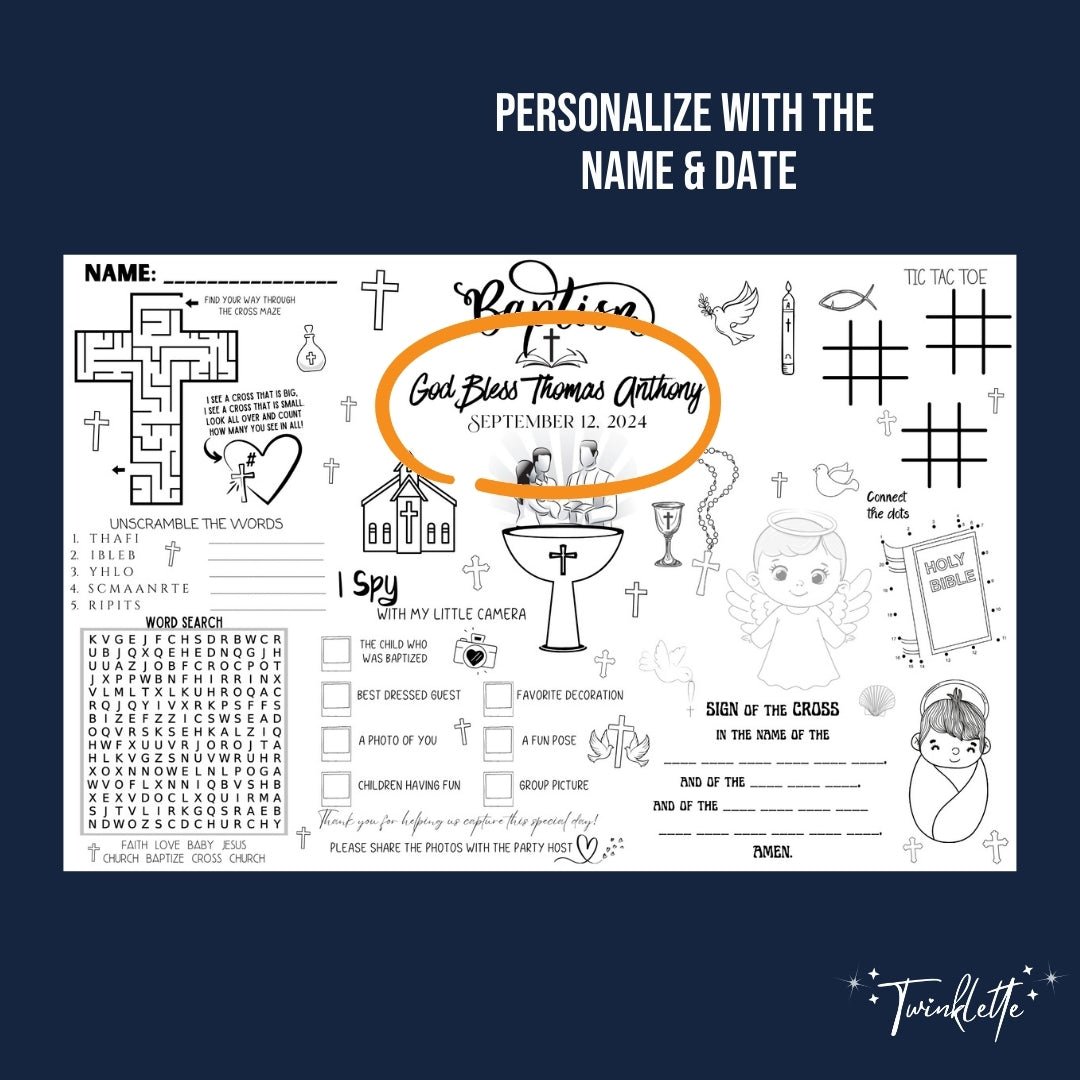 Baptism Placemat - Twinklette™