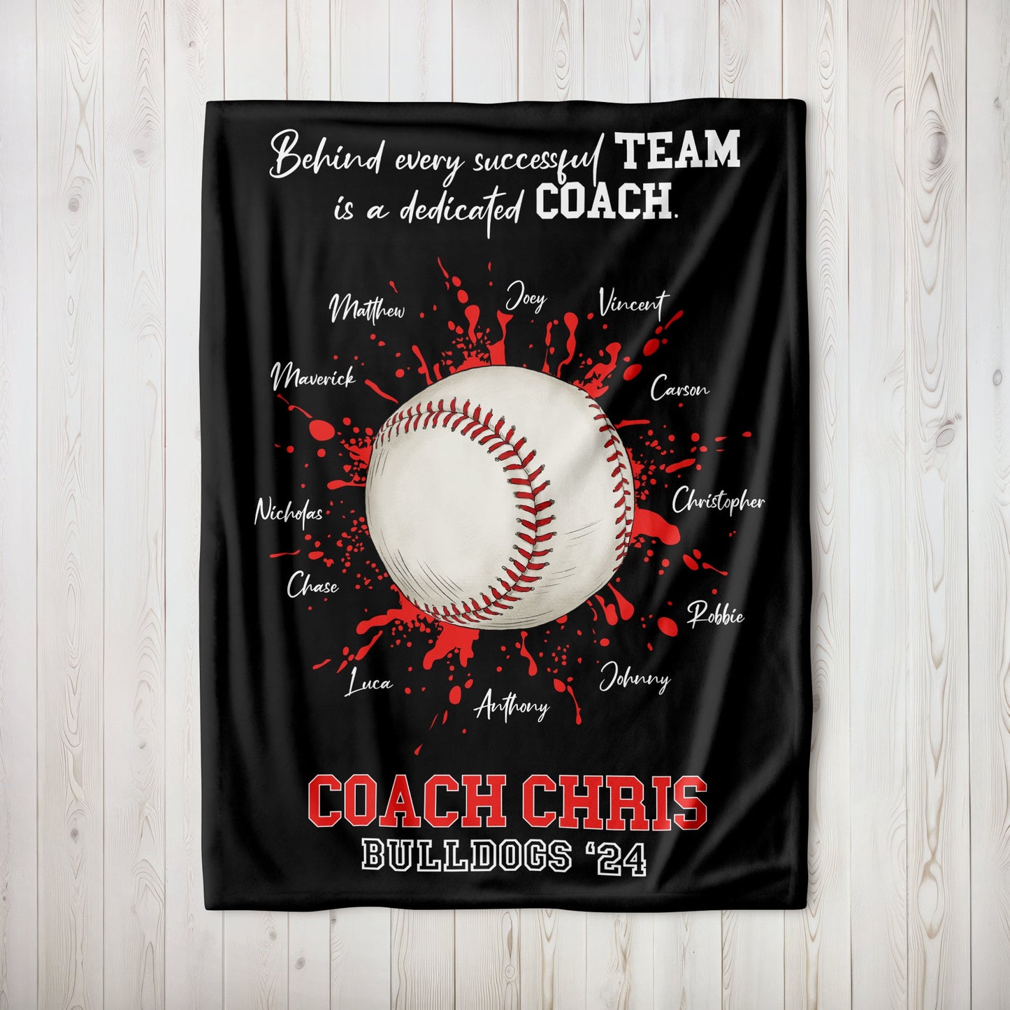 Baseball Coach Thank You Blanket - Twinklette™