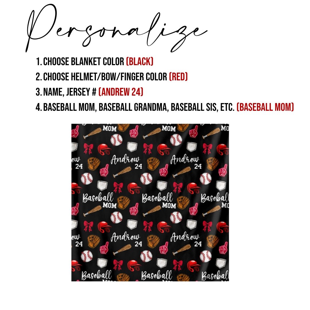 Baseball Mom #1 Fan Blanket - Twinklette™