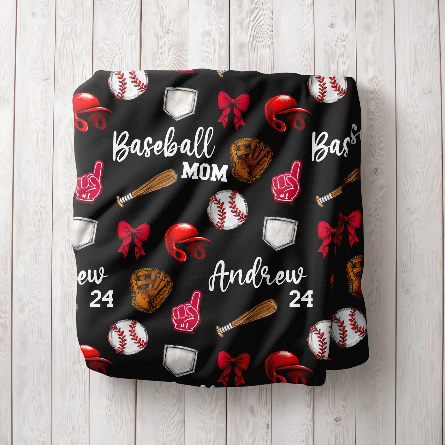 Baseball Mom #1 Fan Blanket - Twinklette™