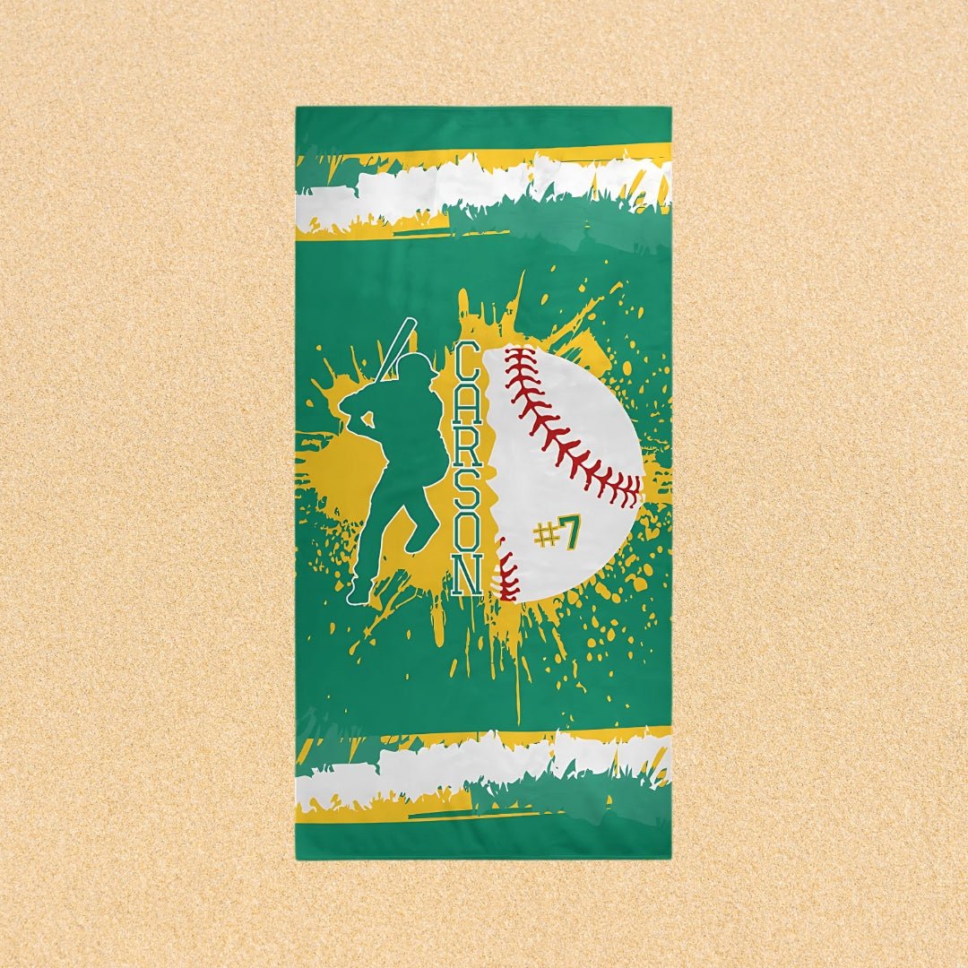 Baseball Player Beach Towel - Twinklette™