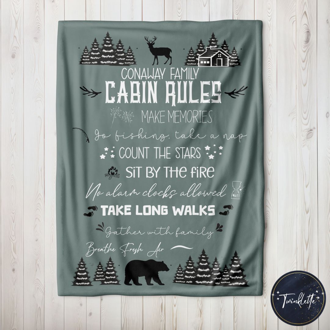 Cabin Rules Blanket - Twinklette™