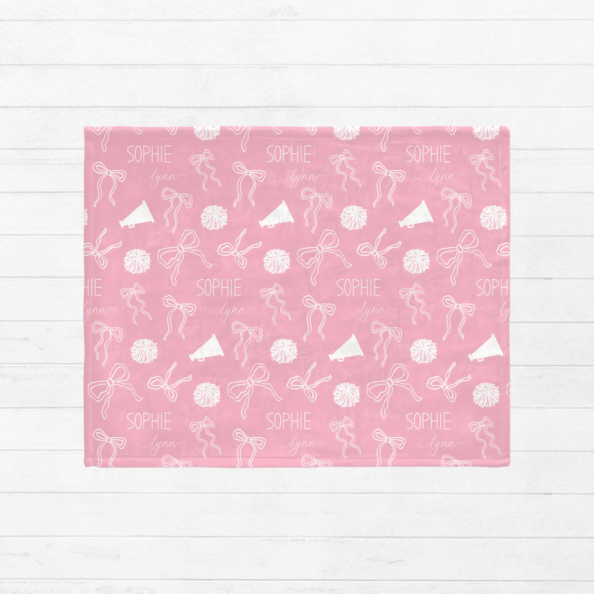 Cheer Bows Baby Minky Blanket