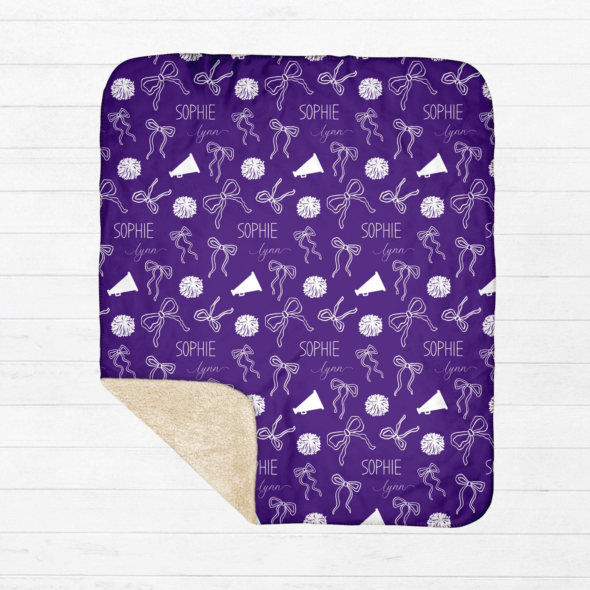 Cheer Bows Sherpa Blanket - Twinklette™