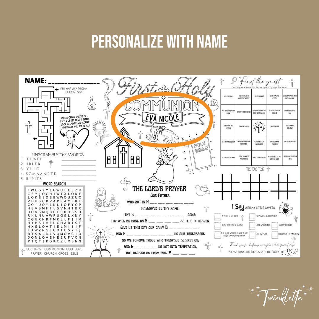 Communion Placemat - Twinklette™