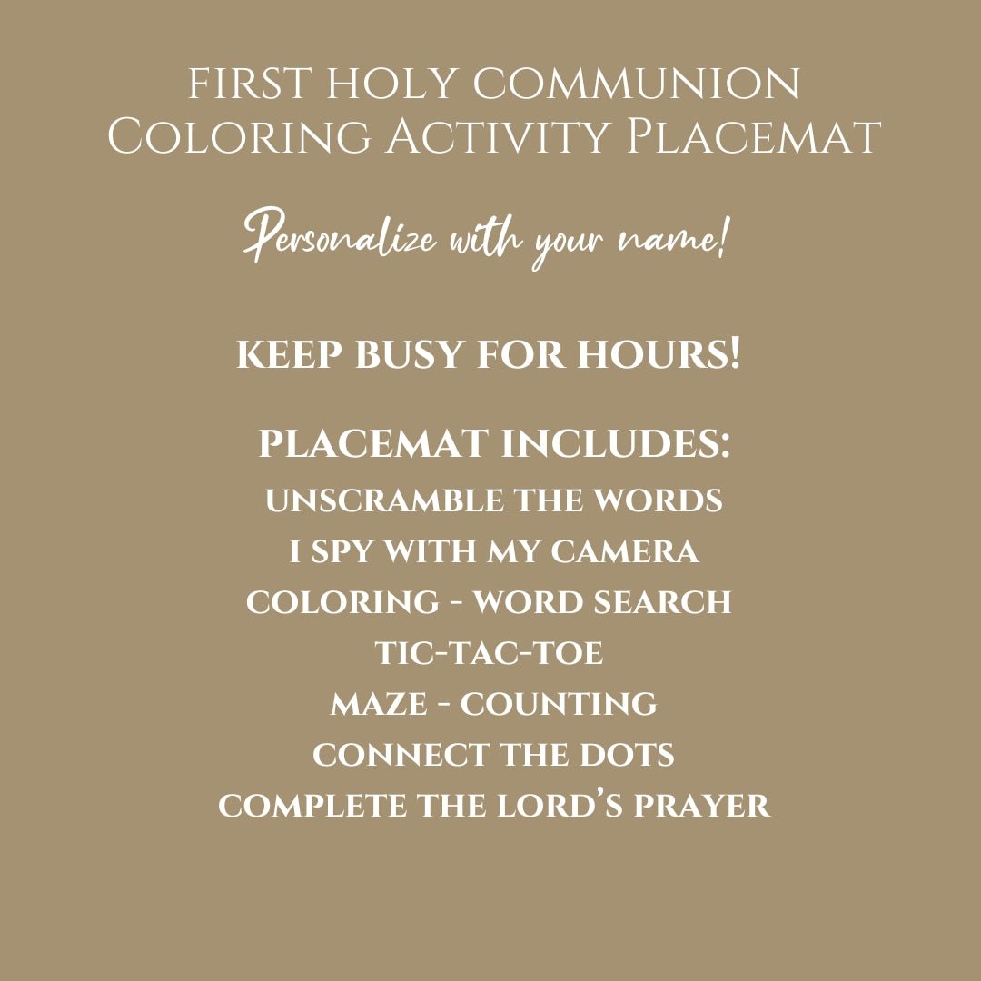 Communion Placemat - Twinklette™