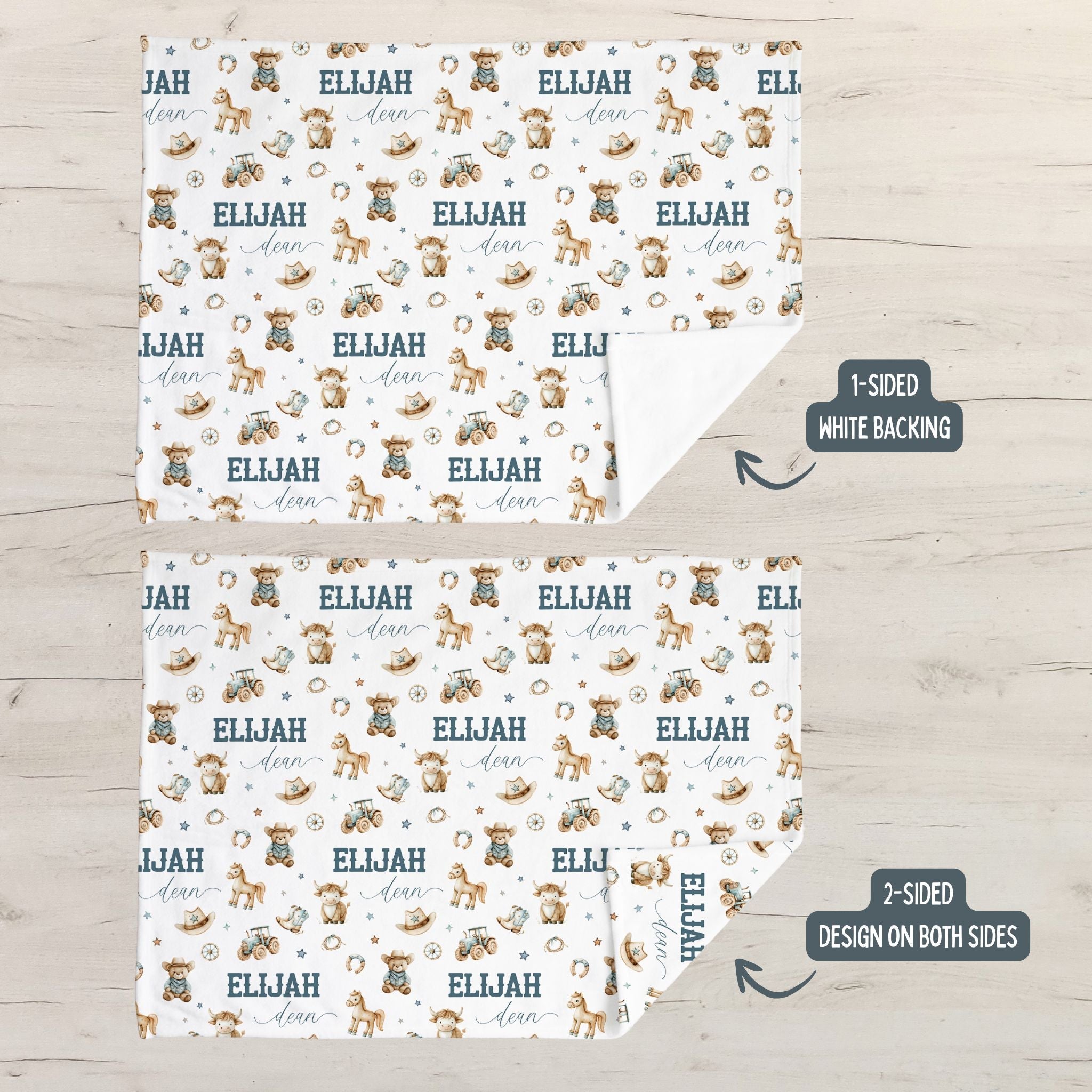Cowboy Baby Minky Blanket - Twinklette™