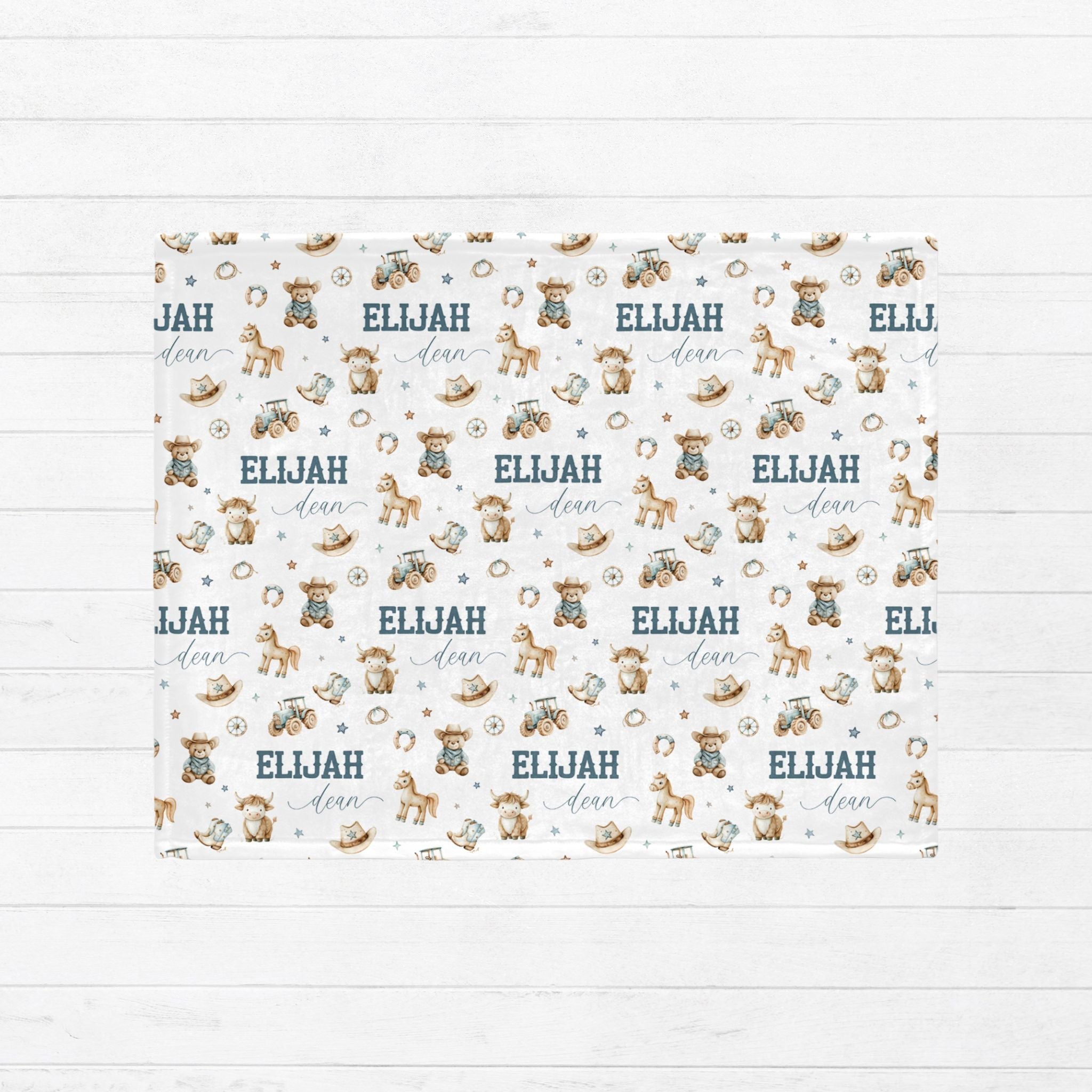Cowboy Baby Minky Blanket - Twinklette™