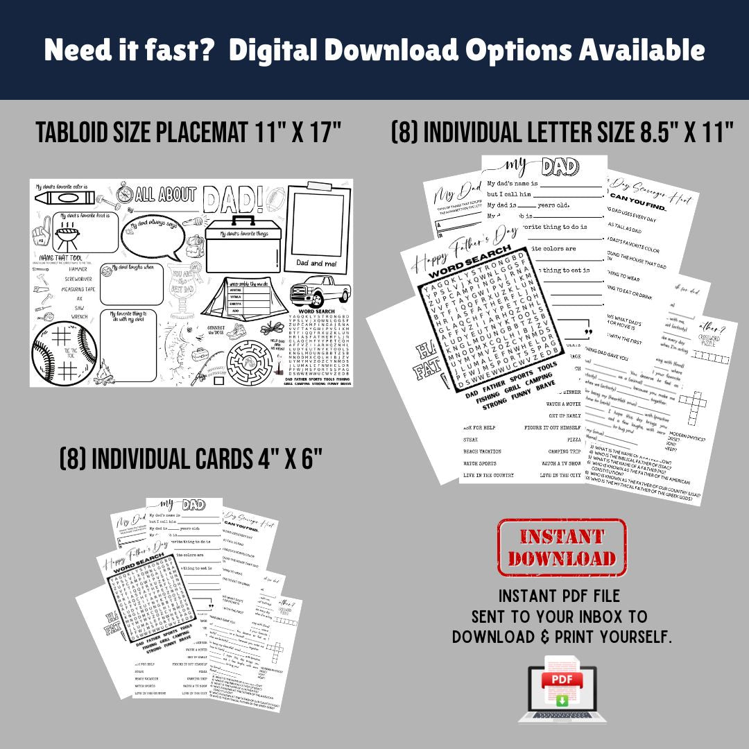 Father's Day Game Pack DIGITAL DOWNLOAD - Twinklette™