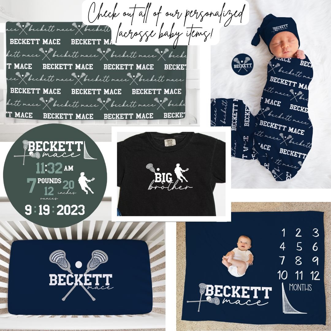 Lacrosse Milestone Blanket - Baby's First Year - Newborn Photo Prop - Twinklette™