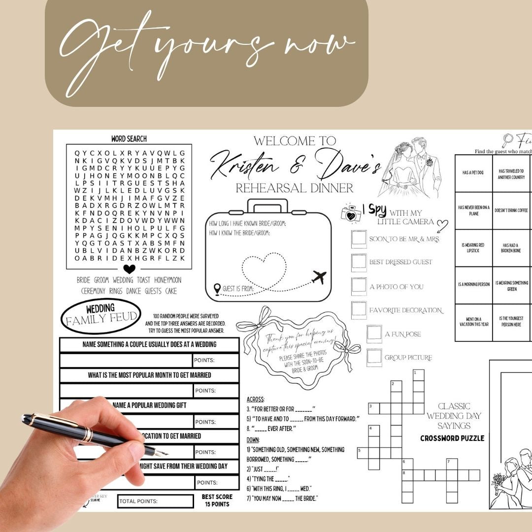Rehearsal Dinner Placemat - Twinklette™