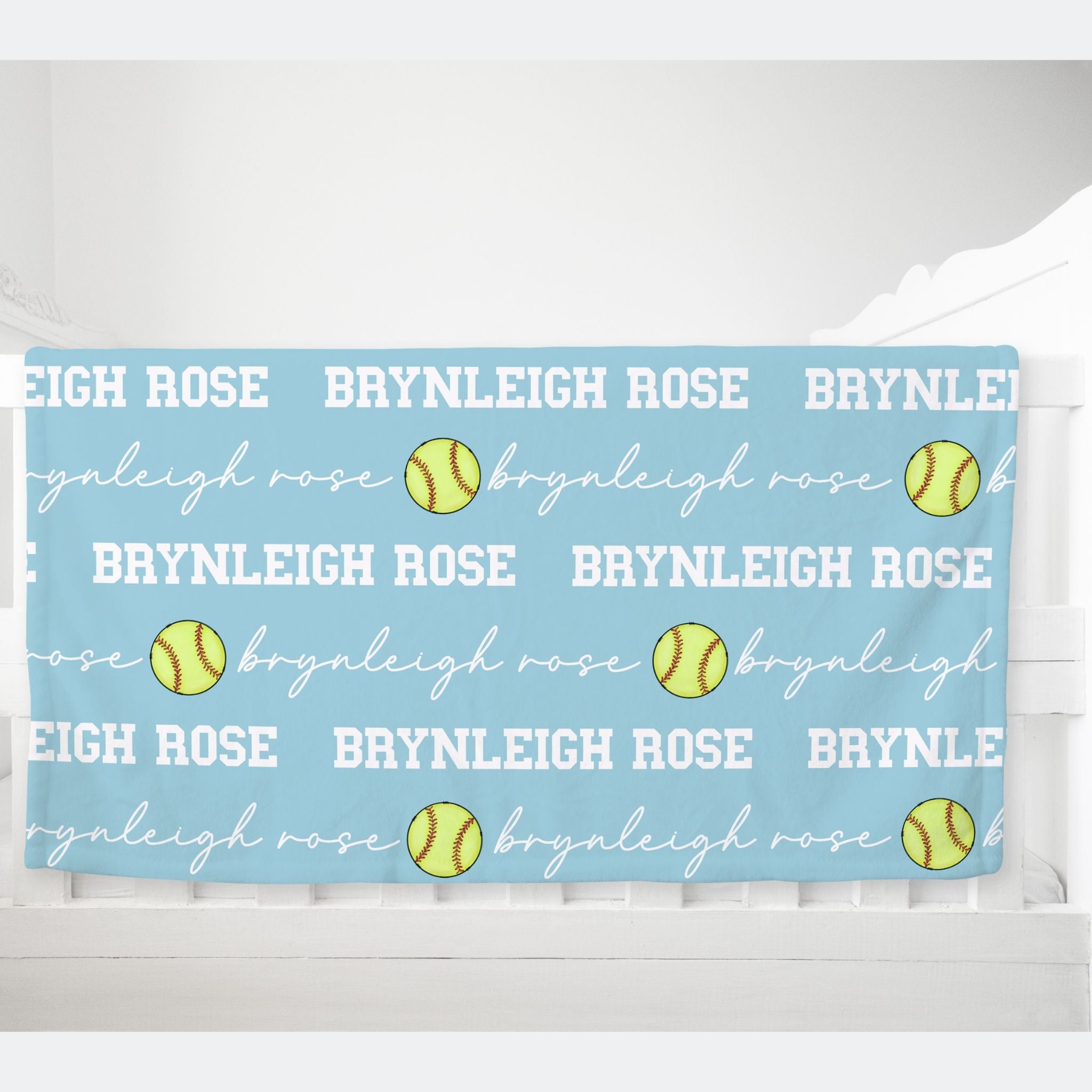 Softball Name Blanket - Twinklette™
