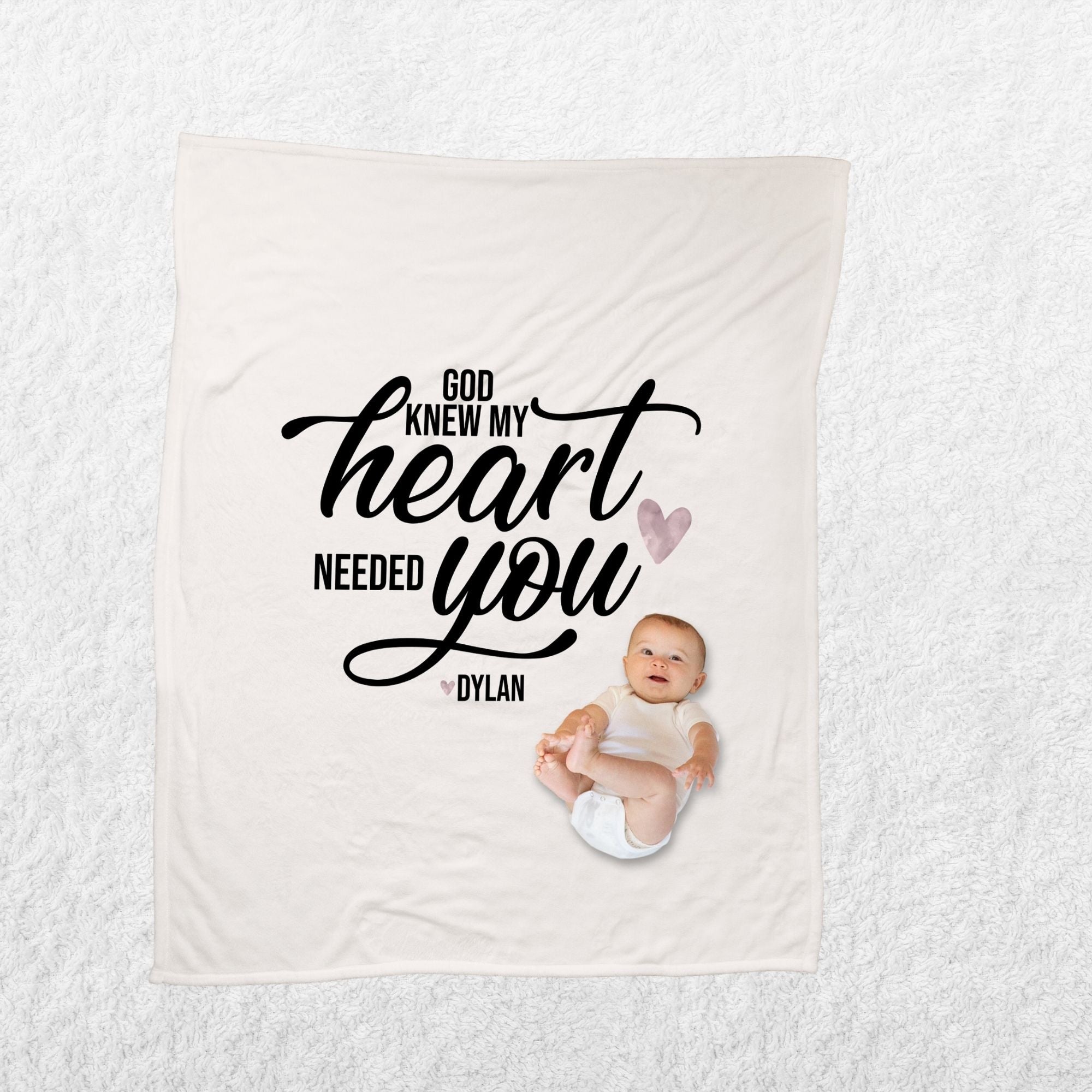 God Knew My Heart Needed You Personalized Blanket - Customizable & Cozy for Baby, Mom or Grandma! - Twinklette