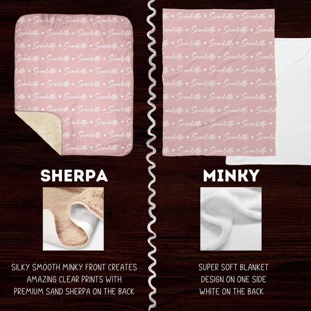 Simple Heart Name Blanket - Twinklette