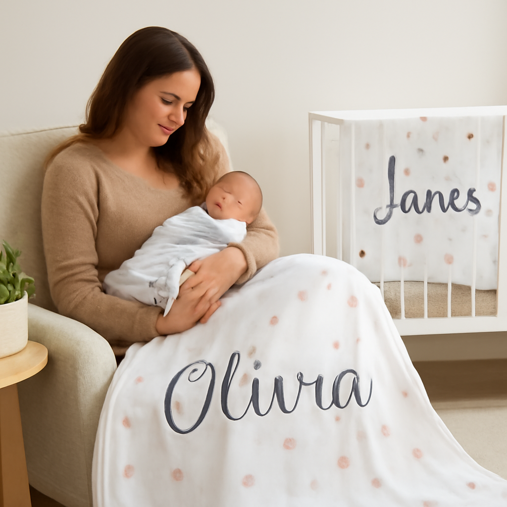Create Lasting Comfort with Personalized Baby Blankets & Swaddles