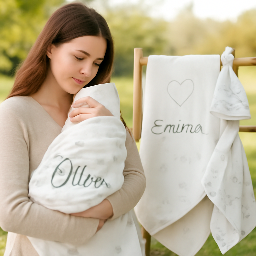Personalized Baby Blankets & Swaddle Sets for Cherished Gifts