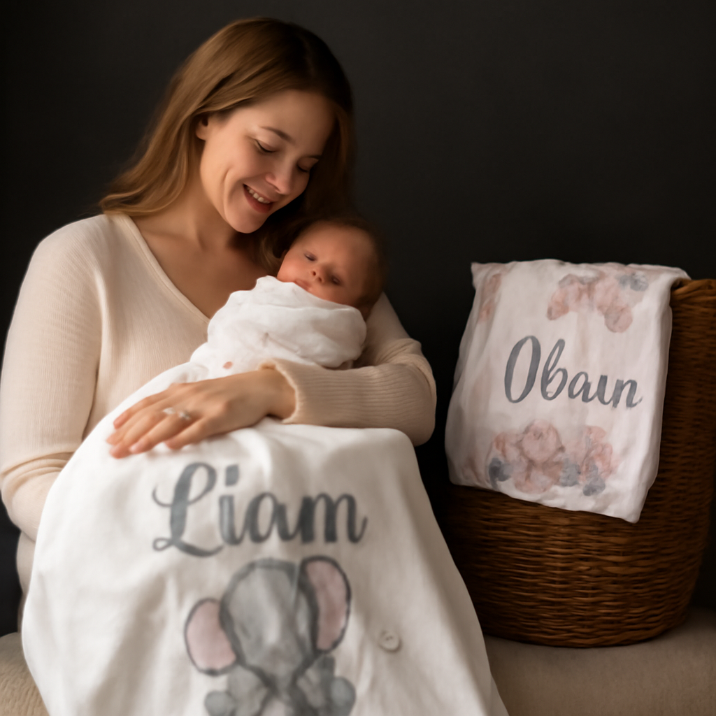 Personalized Baby Blankets & Swaddle Sets for Cherished Gifts
