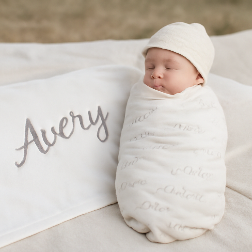 Personalized Baby Blankets & Swaddle Sets for Newborn Joy