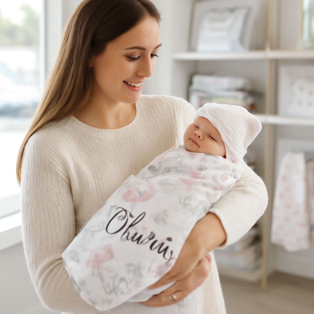 Personalized Baby Blankets & Swaddle Sets for Newborn Joy