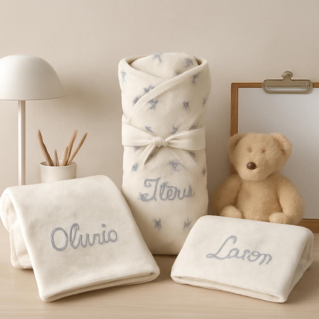 Personalized Baby Blankets & Swaddle Sets for Tender Care