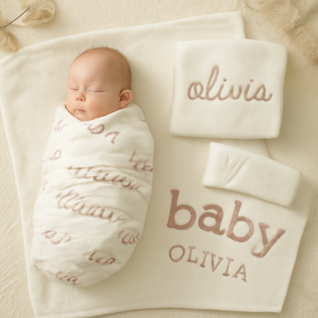 Personalized Baby Blankets & Swaddle Sets for Tender Care