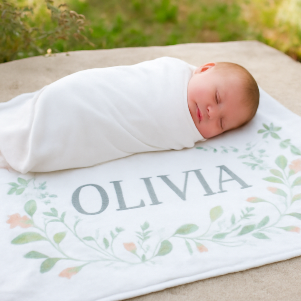 Personalized Baby Blankets & Swaddle Sets for Warmth & Love