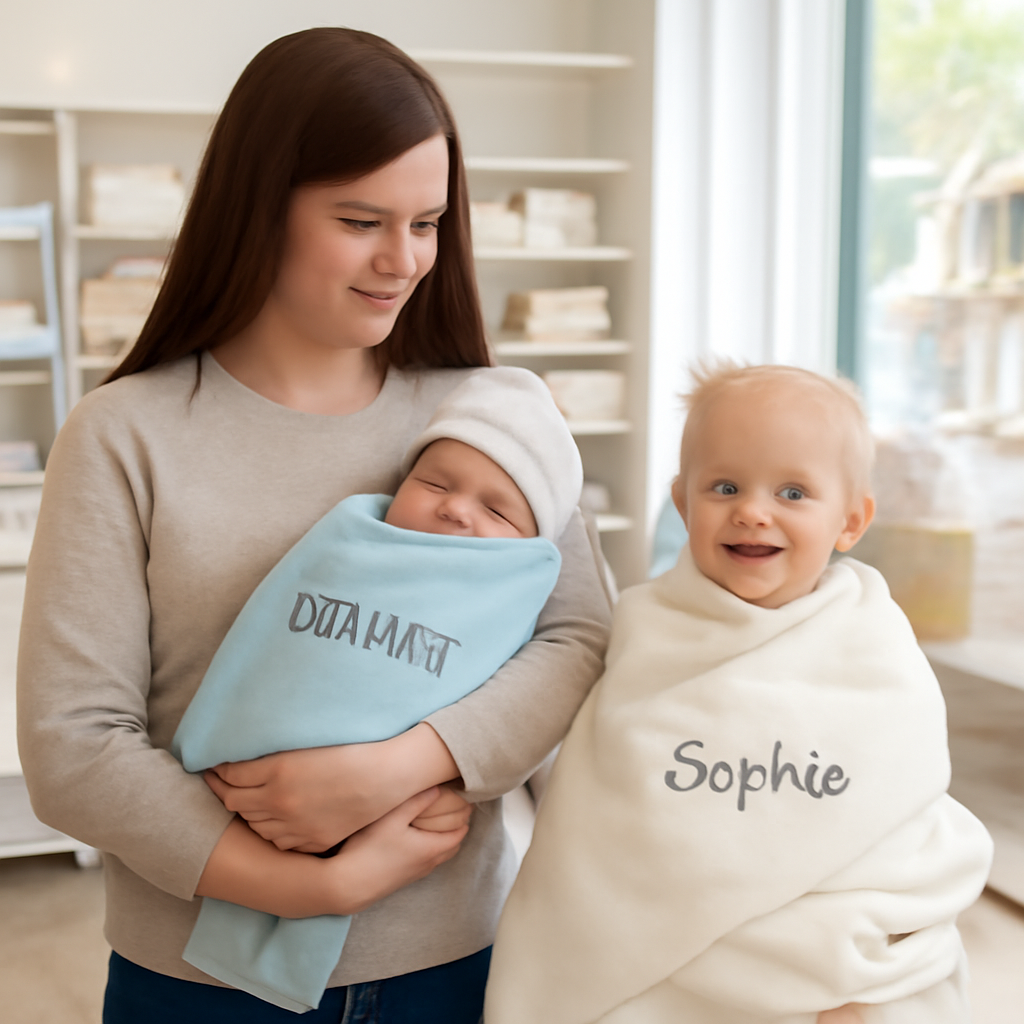 Personalized Baby Blankets & Swaddle Sets for Warmth & Love