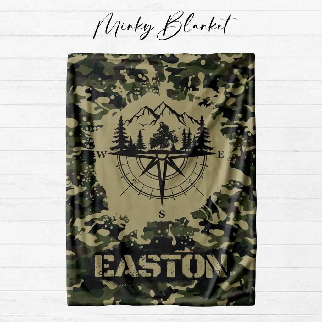 Four Wheeler Camo Blanket | Personalized Dad Gift