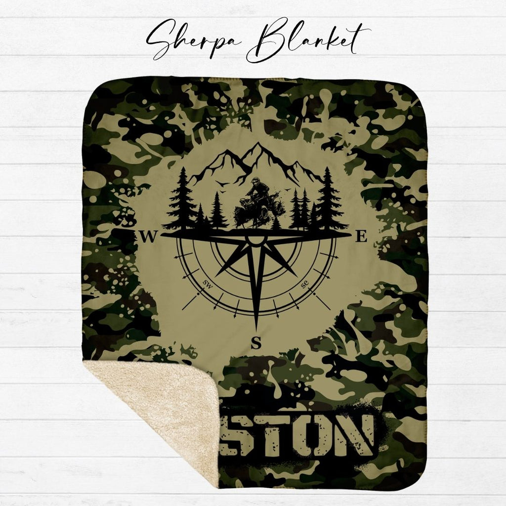 Four Wheeler Camo Blanket | Personalized Dad Gift