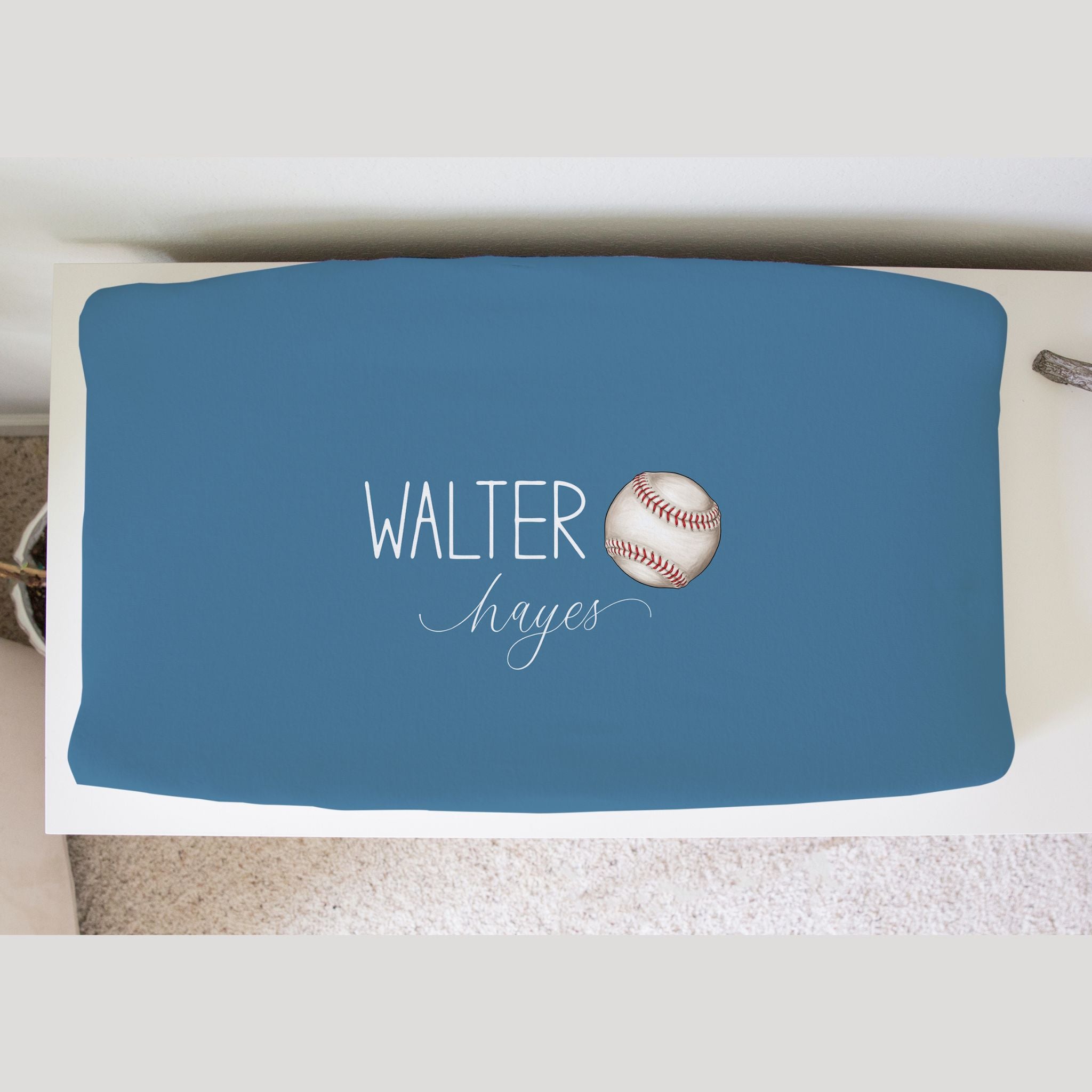 Baseball Changing Pad Cover