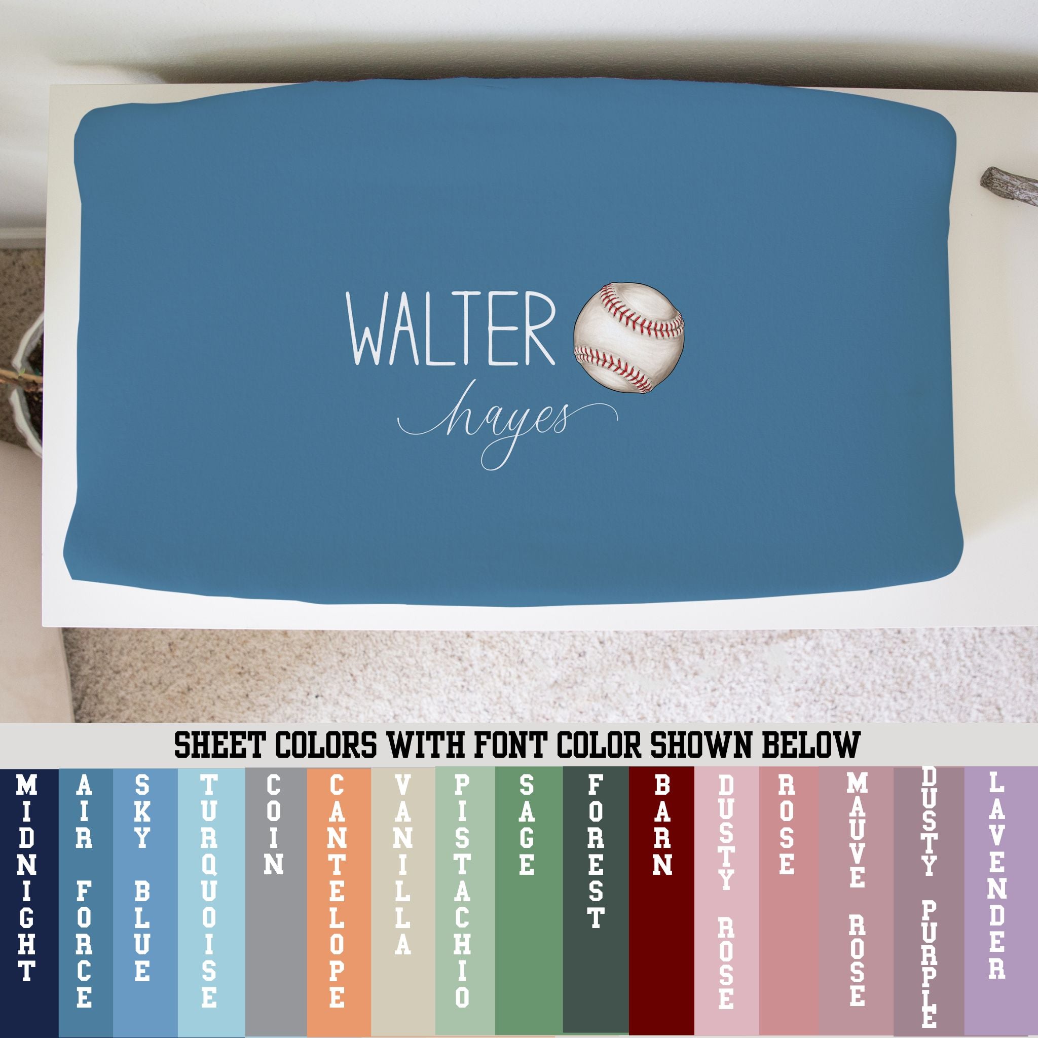 Baseball Changing Pad Cover