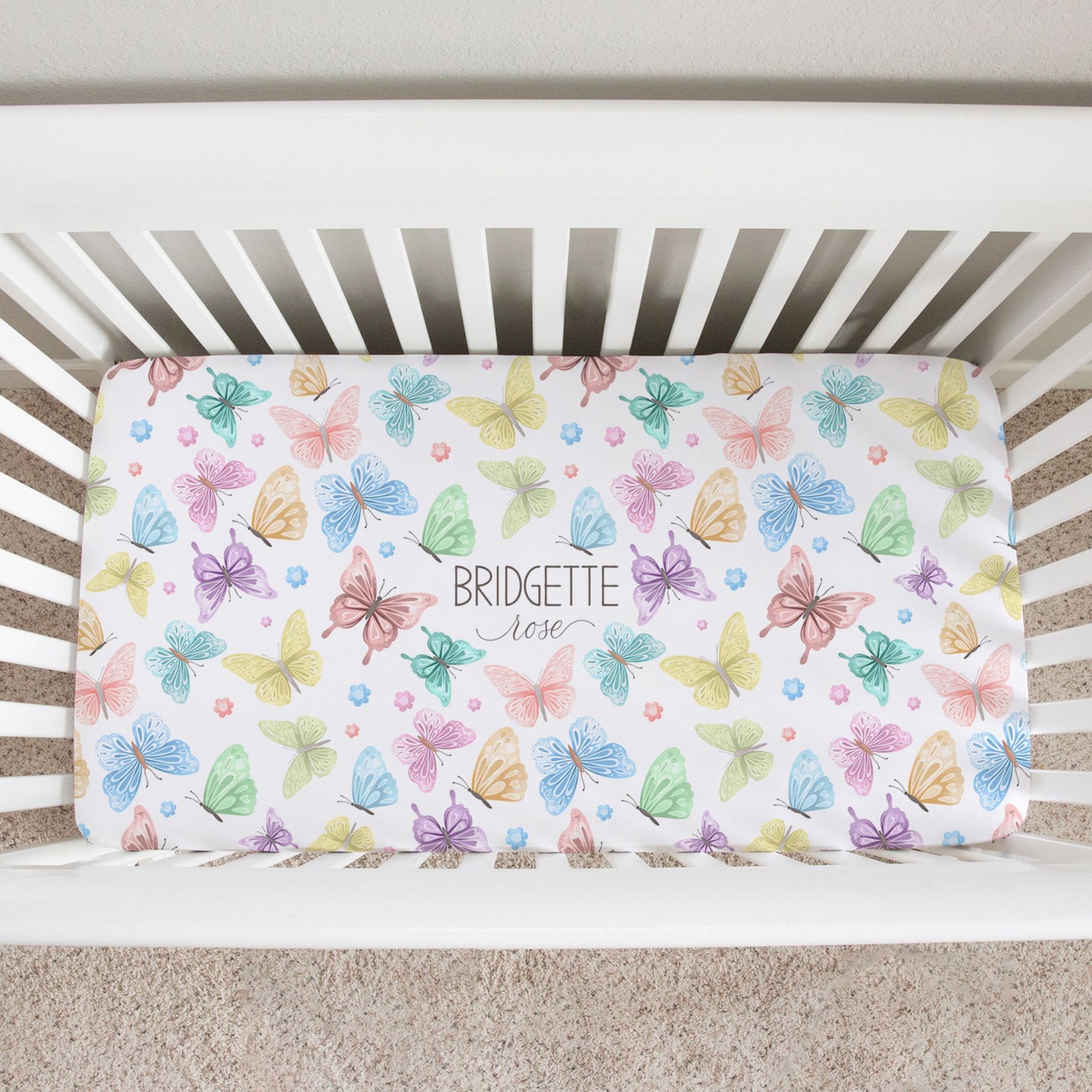 Butterfly Crib Sheet