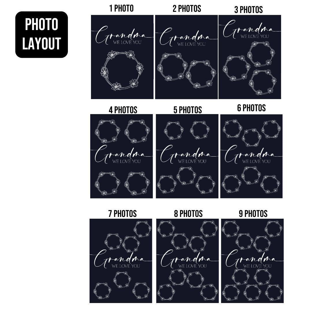 Grandma Wildflower Photo Blanket