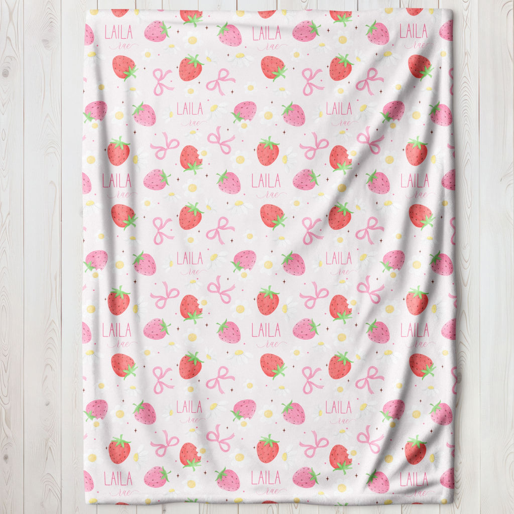 Strawberry Name Blanket
