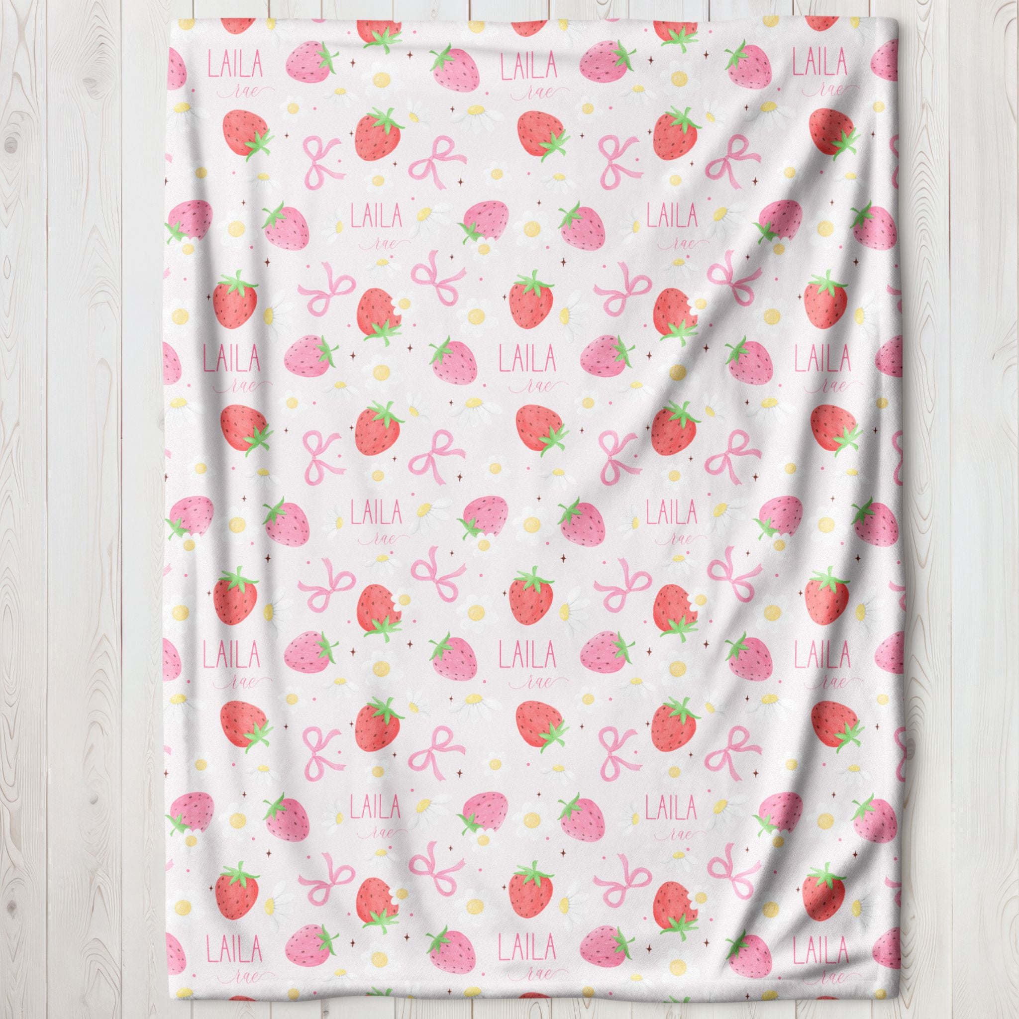 Strawberry Name Blanket