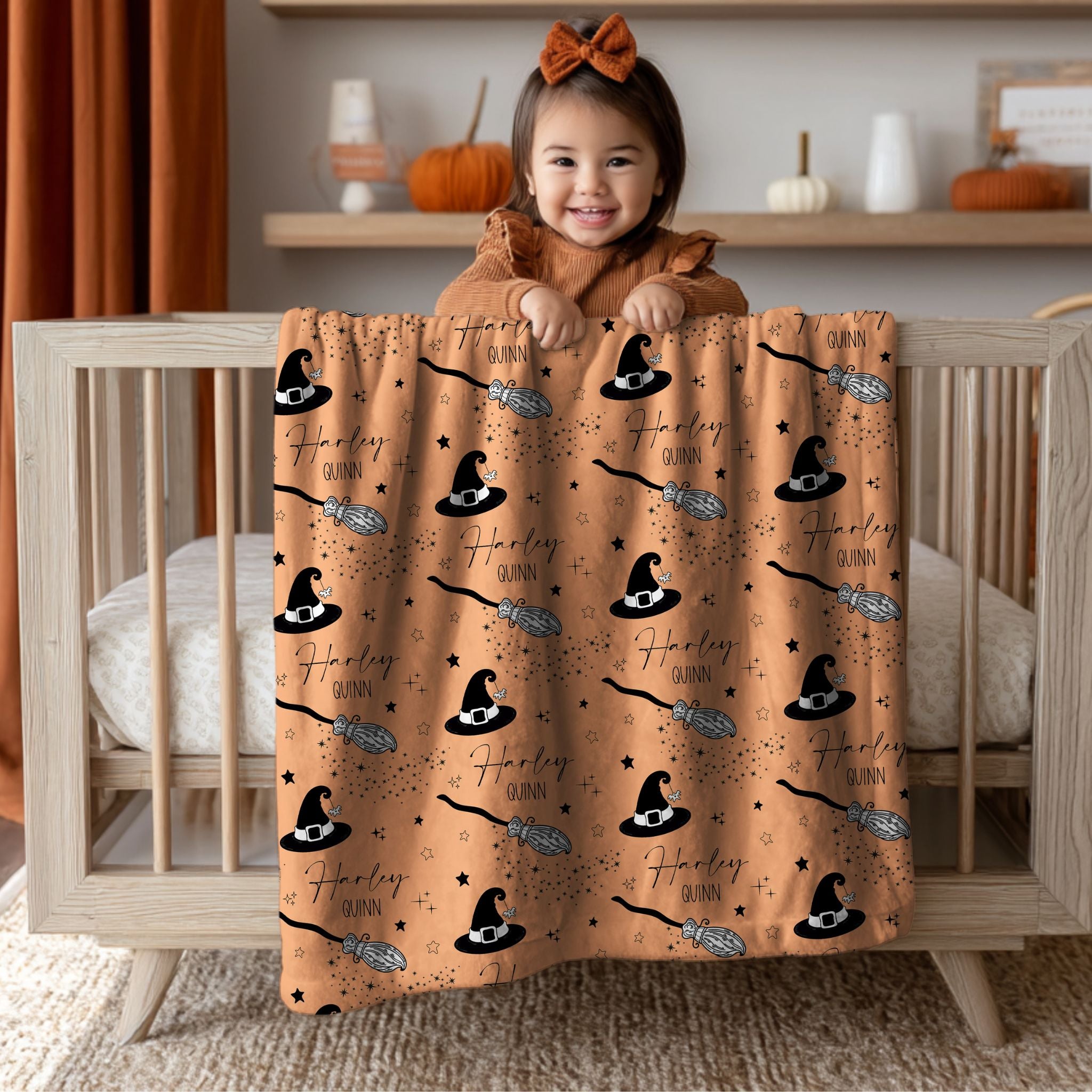 Witch Halloween Name Blanket