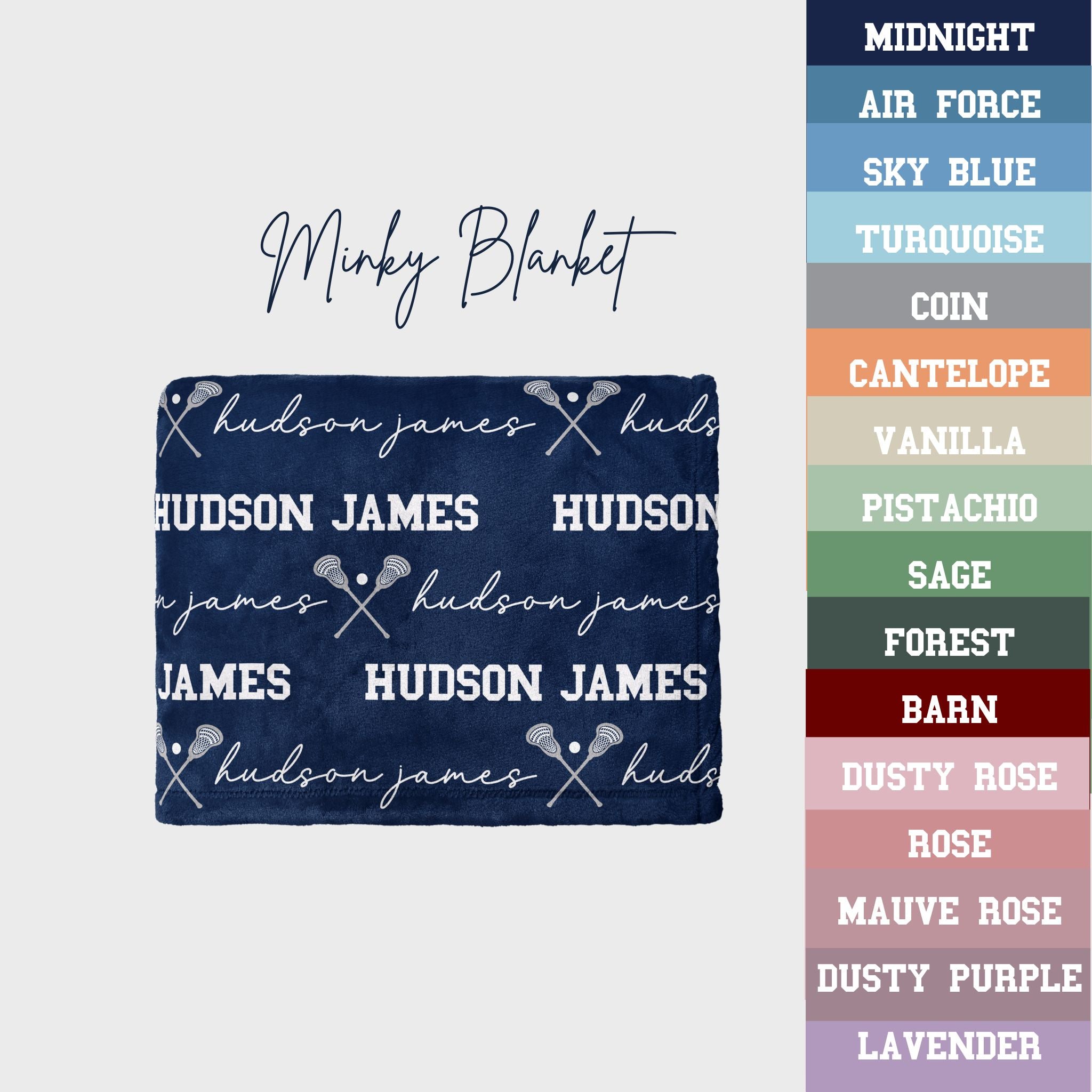 Lacrosse Name Blanket