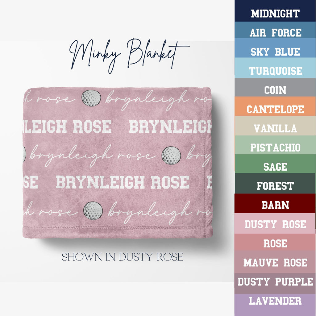 Golf Name Blanket