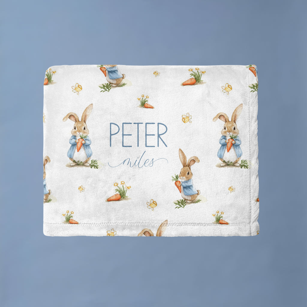 Vintage Rabbit Minky Blanket