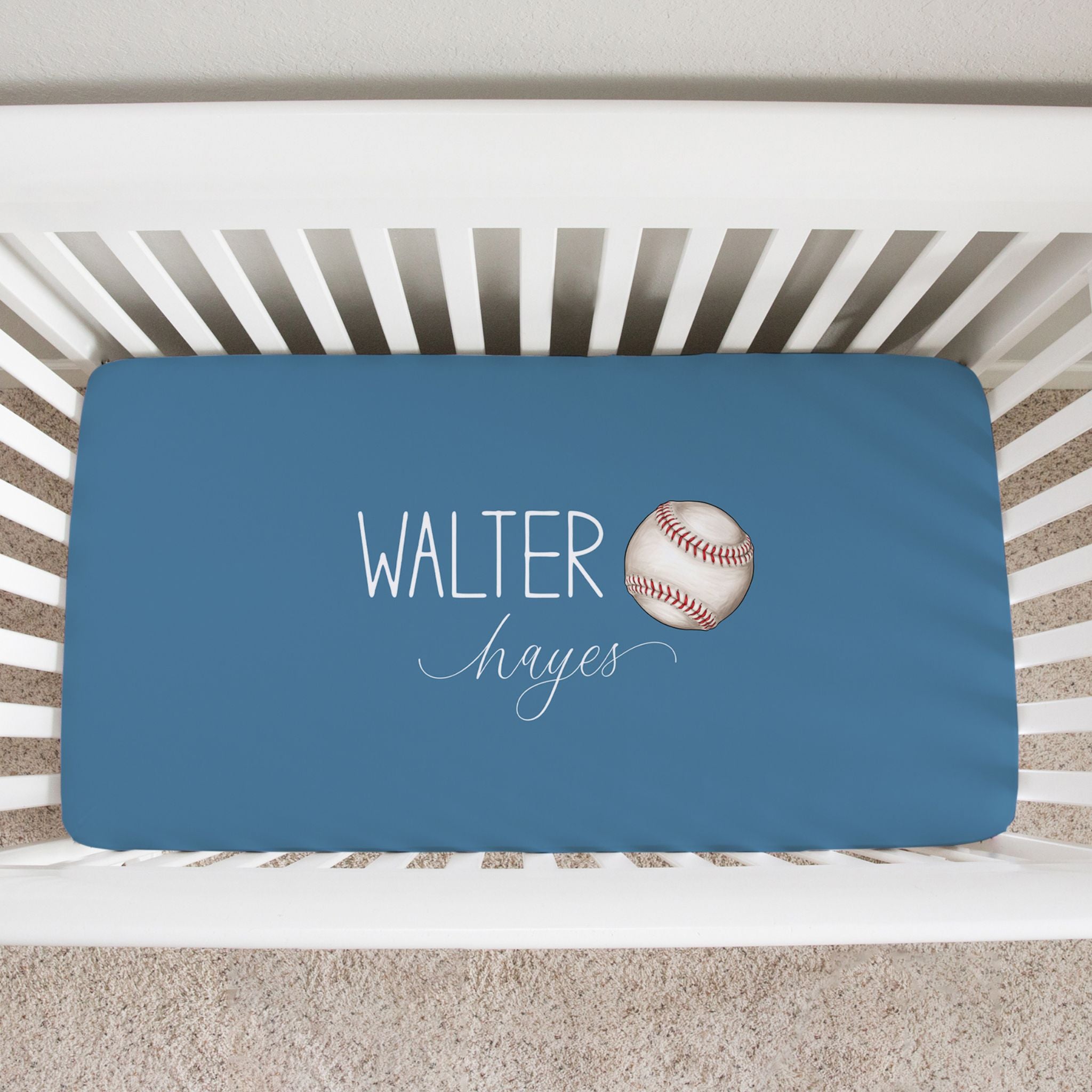Baseball Crib Sheet