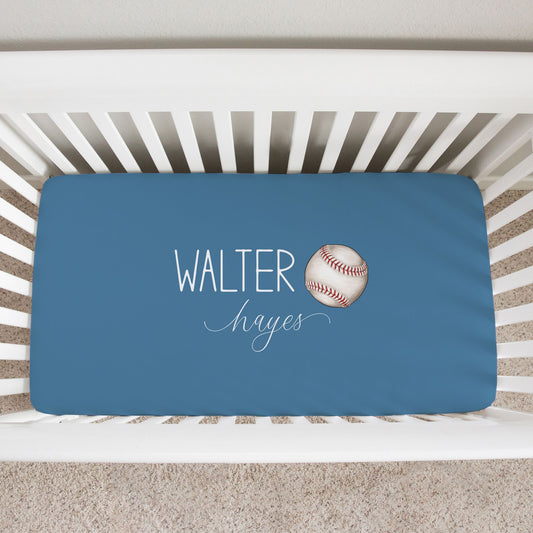 Baseball Crib Sheet