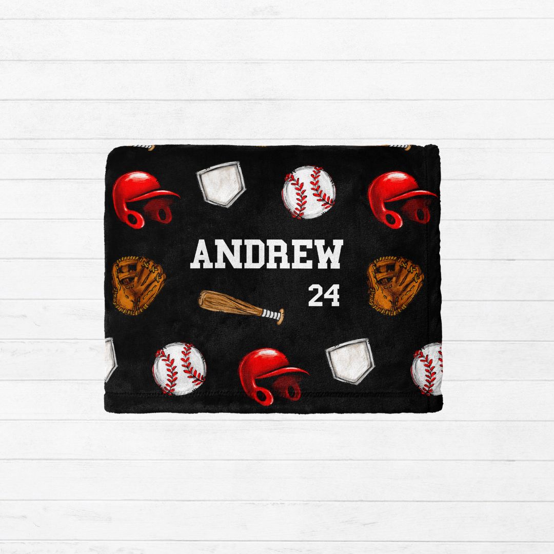 Baseball Collage Minky