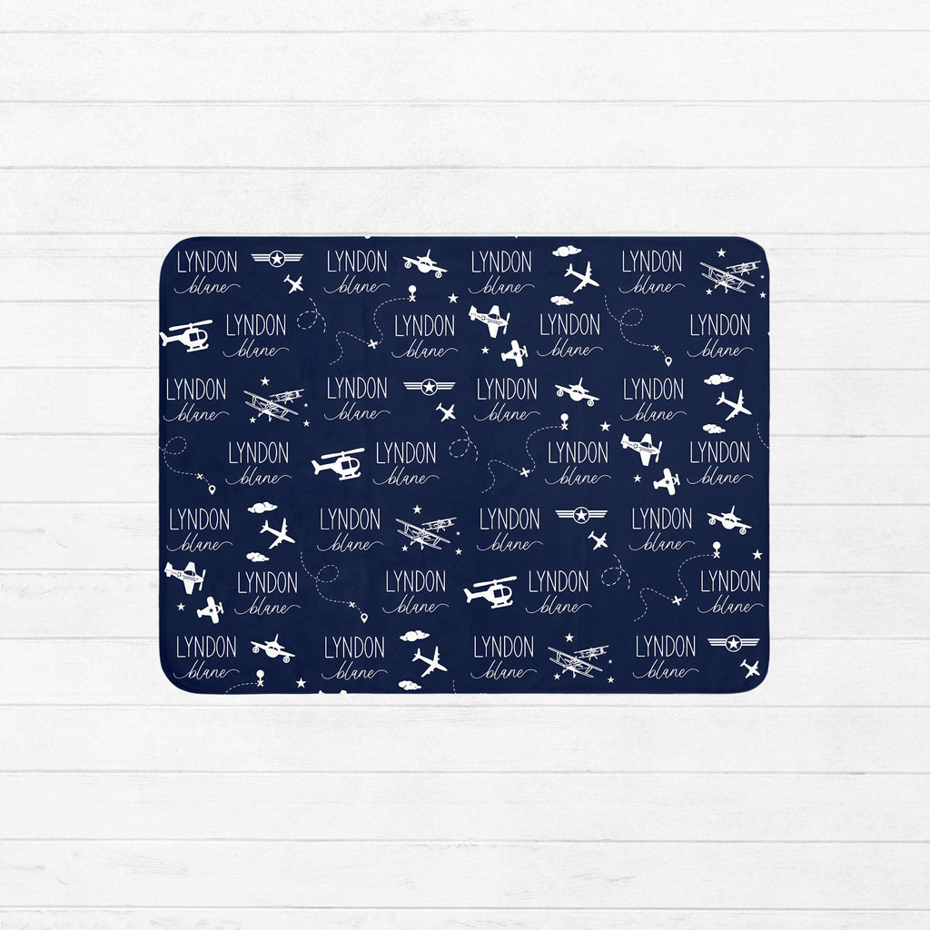 Airplane Baby Sherpa Blanket - Twinklette™