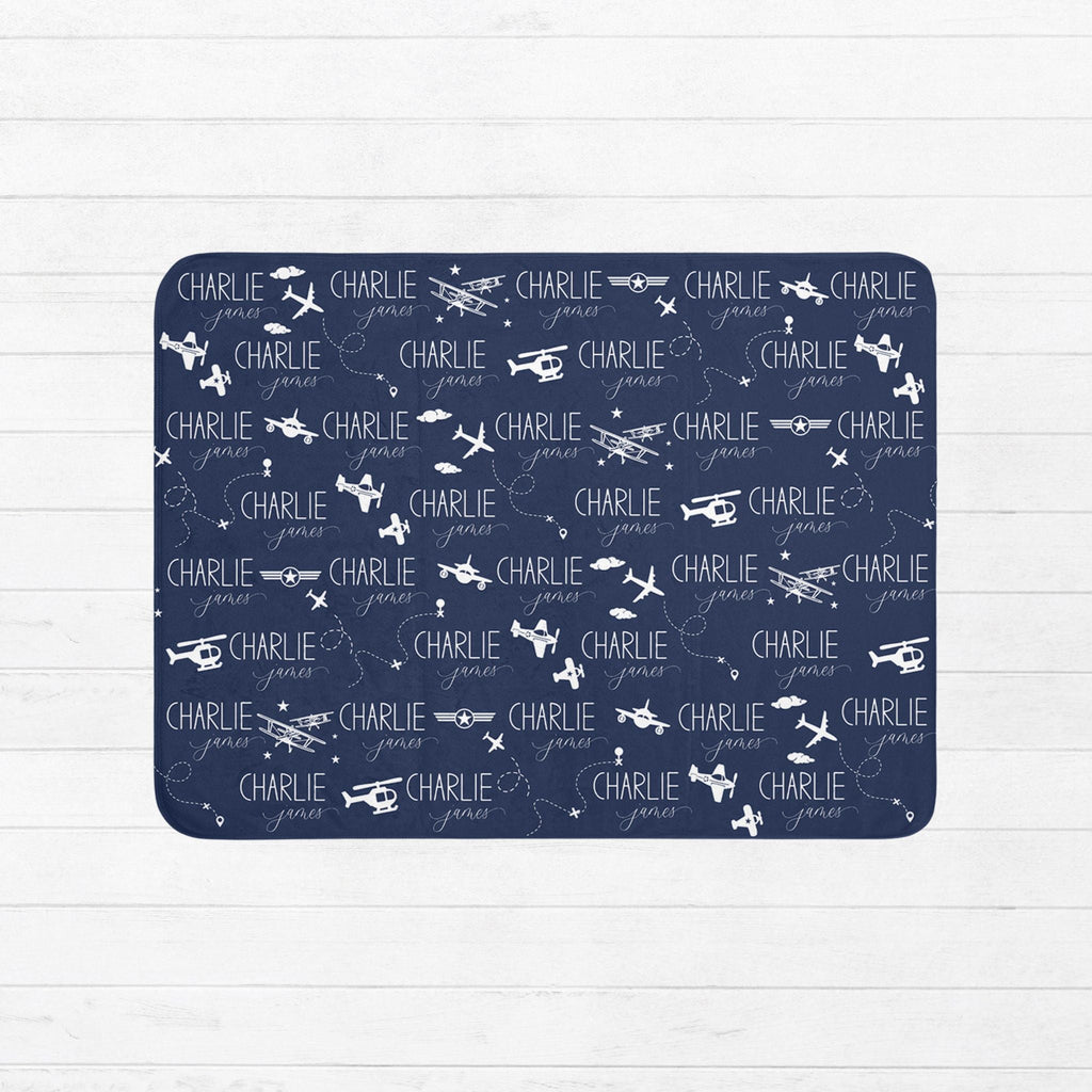 Airplane Baby Sherpa Blanket - Twinklette™