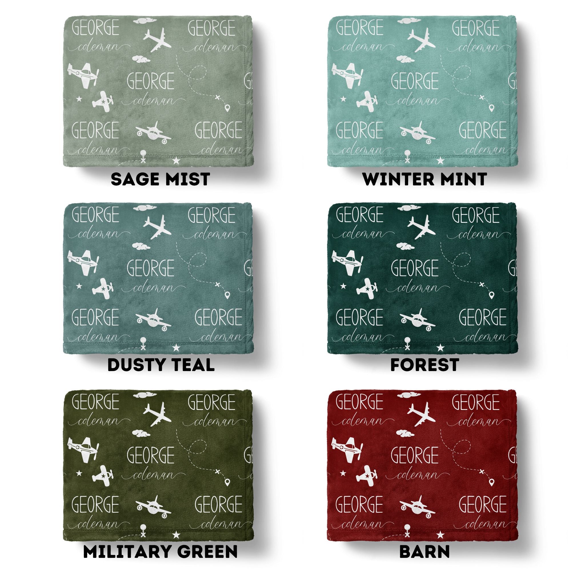 Airplane Baby Minky Blanket