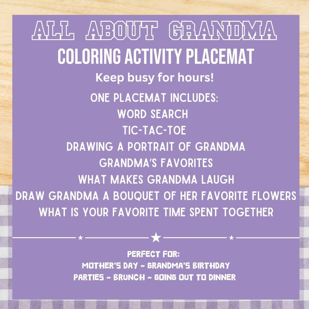 All About Grandma Placemat - Twinklette™