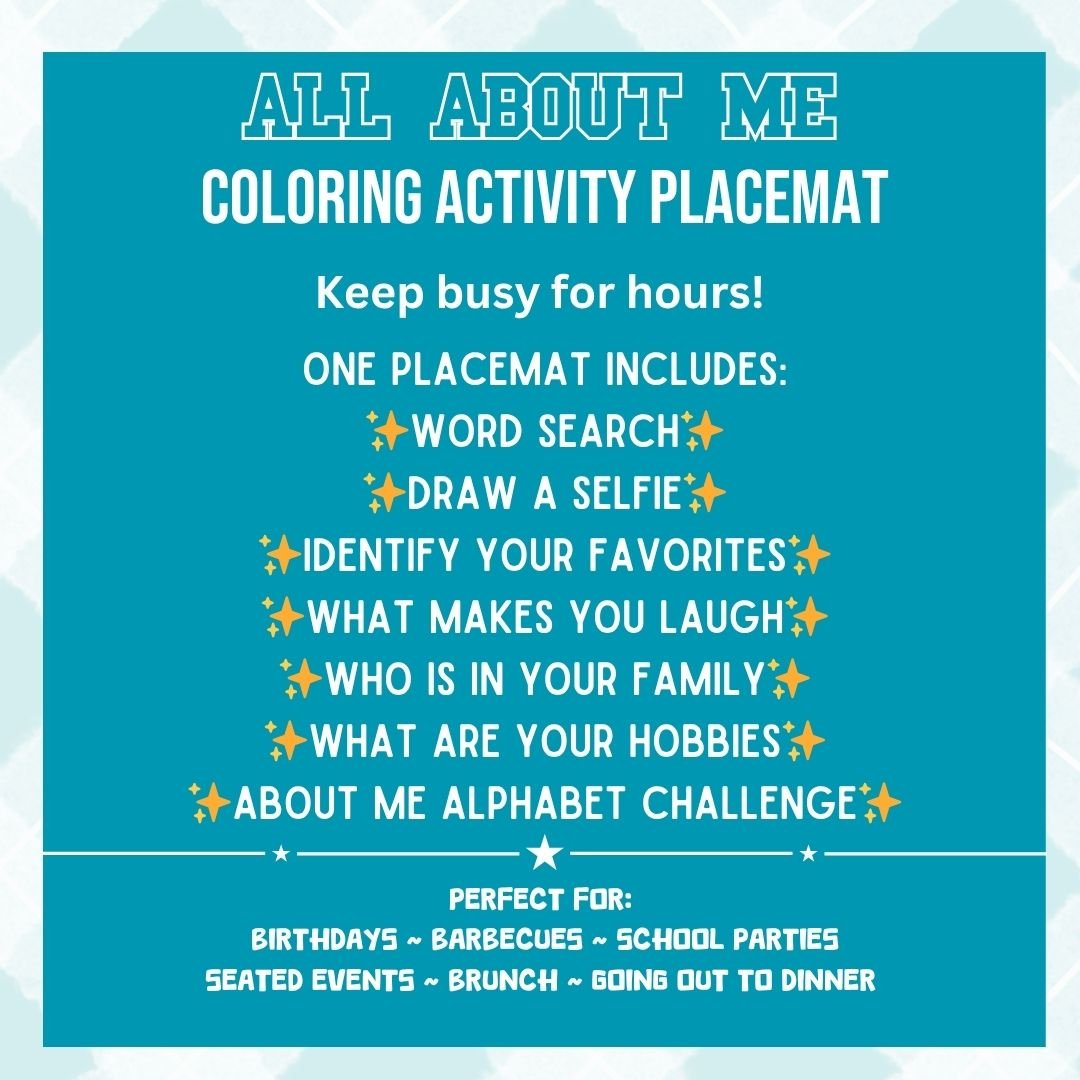 All About Me Placemat - Twinklette™
